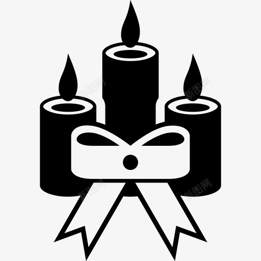 蜡烛形状圣诞节图标svg_新图网 https://ixintu.com 圣诞节 形状 蜡烛