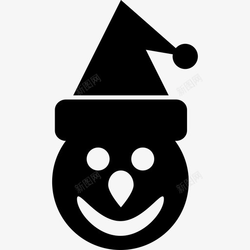 雪人头形状圣诞节图标svg_新图网 https://ixintu.com 圣诞节 形状 雪人头