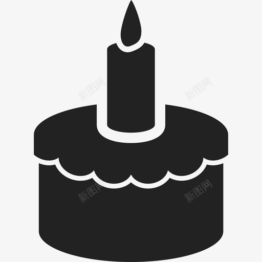 有蜡烛的蛋糕食物facebook包图标svg_新图网 https://ixintu.com facebook包 有蜡烛的蛋糕 食物