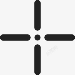 黑色板标志十字靶医用十字准星图标高清图片