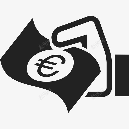手头的欧元钞票商业现金包2图标svg_新图网 https://ixintu.com 商业 手头的欧元钞票 现金包2