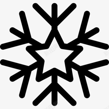雪花形状圣诞节图标图标
