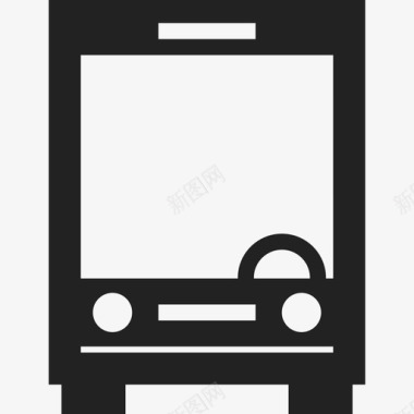 大巴车头运输机械图标图标