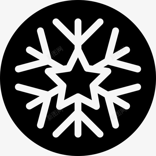 雪花形状圣诞节图标svg_新图网 https://ixintu.com 圣诞节 形状 雪花