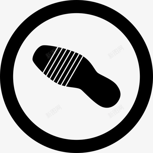 鞋单脚印呈圆形轮廓形状脚印图标svg_新图网 https://ixintu.com 形状 脚印 鞋单脚印呈圆形轮廓