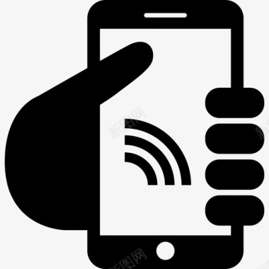 带互联网连接的智能手机工具和用具手机图标图标