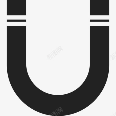 U形磁铁ios7黑色图标图标