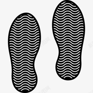 鞋印形状脚印图标图标