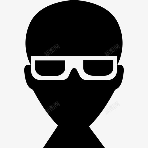 戴眼镜的男性头部人物电影院图标svg_新图网 https://ixintu.com 人物 戴眼镜的男性头部 电影院