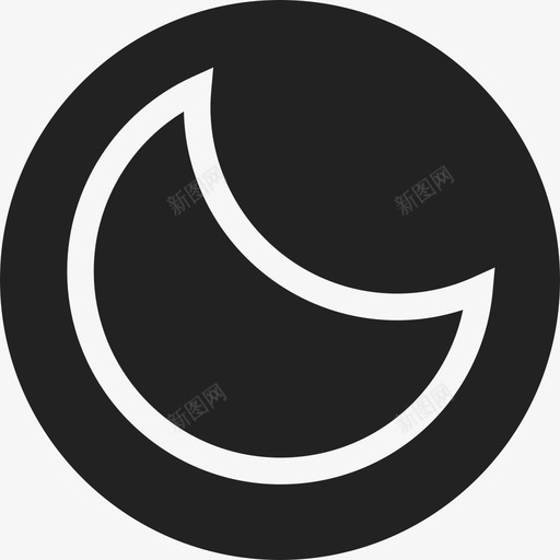 月亮按钮天气ios7高级填充2图标svg_新图网 https://ixintu.com ios7高级填充2 天气 月亮按钮