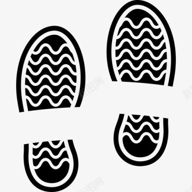 男鞋的指纹形状脚印图标图标