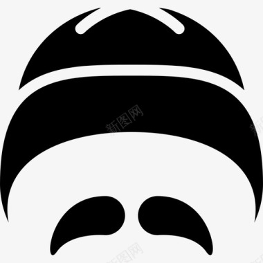 中国的帽子和胡子手势胡子图标图标
