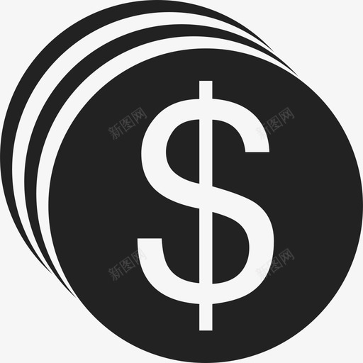 美元硬币堆商业货币图标svg_新图网 https://ixintu.com 商业 美元硬币堆 货币