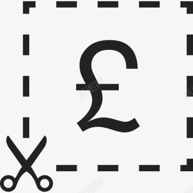 削减英镑符号商业金钱包2图标图标