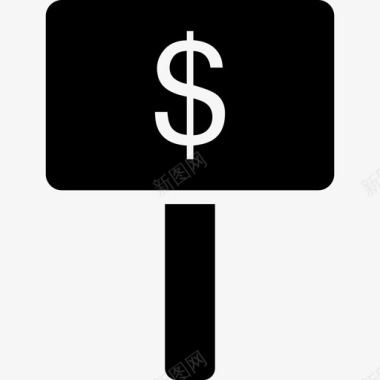 美元邮政商业货币图标图标