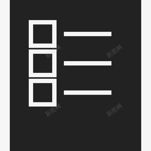 带方块的纸质列表界面ios7高级填充2图标svg_新图网 https://ixintu.com ios7高级填充2 带方块的纸质列表 界面