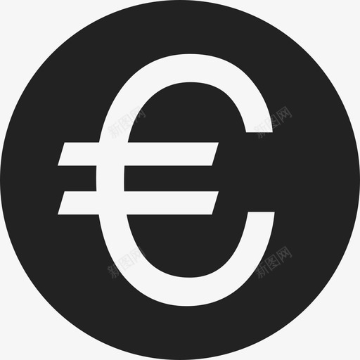 欧元圆形按钮商业货币图标svg_新图网 https://ixintu.com 商业 欧元圆形按钮 货币