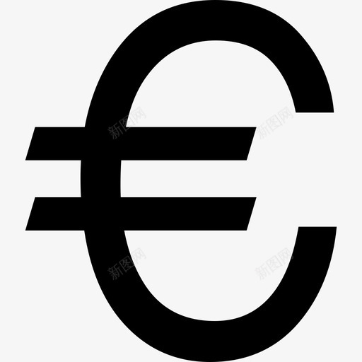 巨大的欧元象征商业金钱图标svg_新图网 https://ixintu.com 商业 巨大的欧元象征 金钱