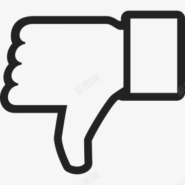 不喜欢拇指社交facebook包图标图标