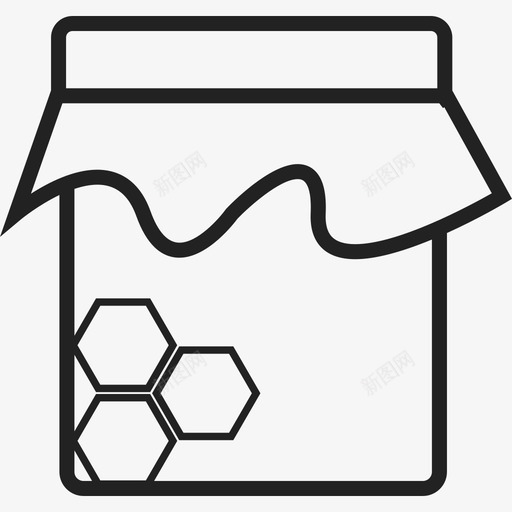 蜂蜜罐食物ios7套装2图标svg_新图网 https://ixintu.com ios7套装2 蜂蜜罐 食物