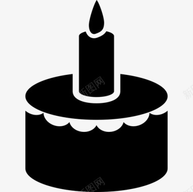 生日蛋糕带蜡烛食物facebook套餐图标图标