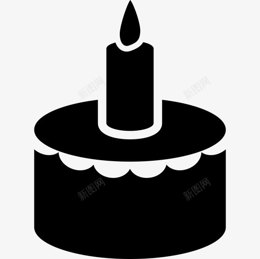 生日蛋糕带蜡烛食物facebook套餐图标svg_新图网 https://ixintu.com facebook套餐 带蜡烛 生日蛋糕 食物