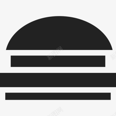 矩形汉堡包食品ios7高级填充2图标图标