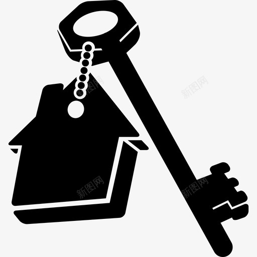 钥匙扣房地产温馨的家图标svg_新图网 https://ixintu.com 房地产 温馨的家 钥匙扣