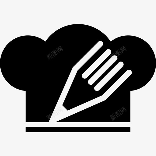 带铅笔的厨师帽图标svg_新图网 https://ixintu.com 带铅笔的厨师帽