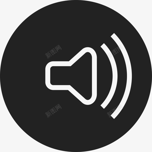 扬声器圆形按钮音乐ios7高级填充2图标svg_新图网 https://ixintu.com ios7高级填充2 扬声器圆形按钮 音乐