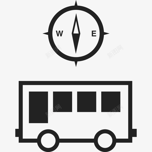 带罗盘的公共汽车交通工具机械装置图标svg_新图网 https://ixintu.com 交通工具 带罗盘的公共汽车 机械装置