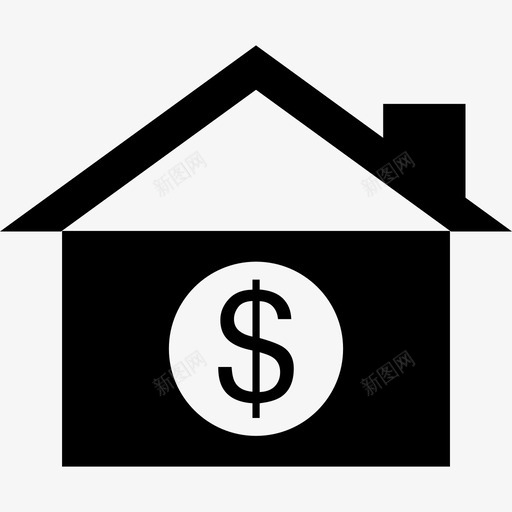 出售房屋商业金钱图标svg_新图网 https://ixintu.com 出售房屋 商业 金钱