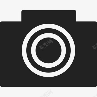 旧照相/摄像机技术ios7黑色图标图标