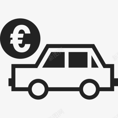 欧元汽车销售运输机械图标图标