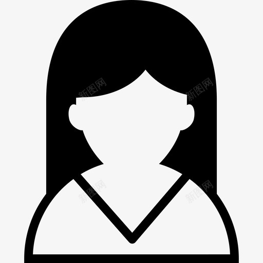 女人人用户集图标svg_新图网 https://ixintu.com 人 女人 用户集