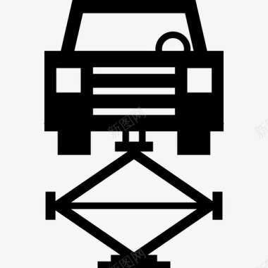 电梯交通工具机械上的汽车图标图标