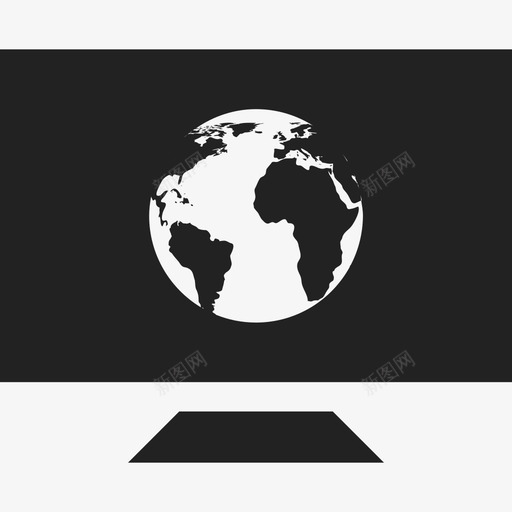 电脑屏幕上的世界形象电脑电脑图标svg_新图网 https://ixintu.com 电脑 电脑图标 电脑屏幕上的世界形象
