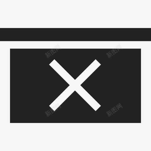 矩形上的十字接口ios7黑色图标svg_新图网 https://ixintu.com ios7黑色 接口 矩形上的十字