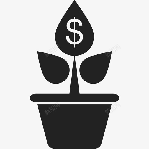 在植物上生长的美元商业金钱包2图标svg_新图网 https://ixintu.com 商业 在植物上生长的美元 金钱包2