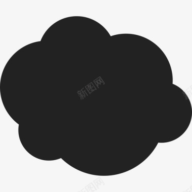 圆形云自然ios7黑色图标图标