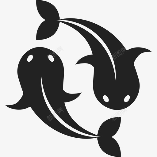 两只金鱼动物日本图标svg_新图网 https://ixintu.com 两只金鱼 动物 日本