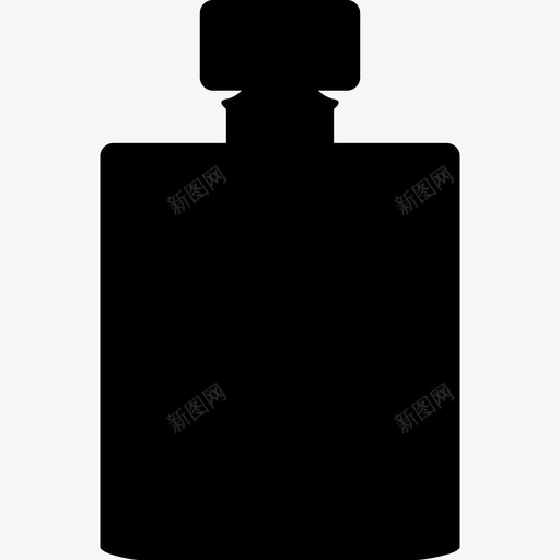 黑色瓶子形状形状时尚图标svg_新图网 https://ixintu.com 形状 时尚图标 黑色瓶子形状