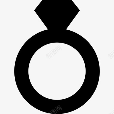 钻石订婚戒指轮廓时尚时尚偶像图标图标