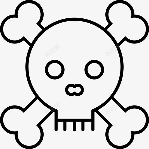 骷髅轮廓博物馆图标svg_新图网 https://ixintu.com 博物馆 骷髅轮廓