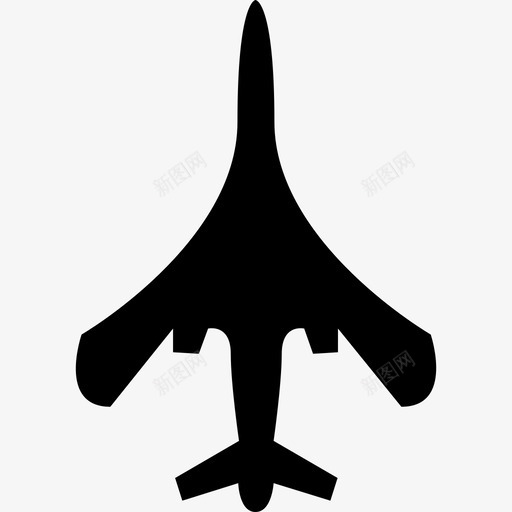 飞机顶部或底部的黑色轮廓形状运输飞机图标svg_新图网 https://ixintu.com 运输 飞机 飞机顶部或底部的黑色轮廓形状