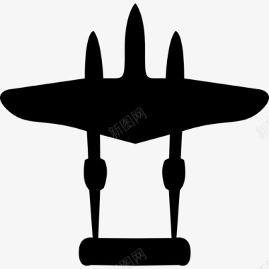 飞机黑色的形状运输飞机图标图标