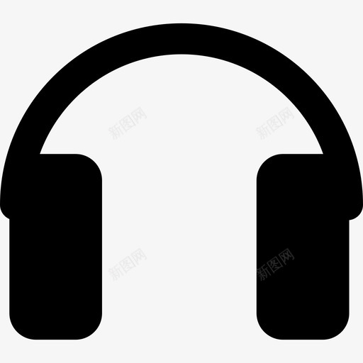 矩形耳机轮廓音乐音乐和声音2图标svg_新图网 https://ixintu.com 矩形耳机轮廓 音乐 音乐和声音2