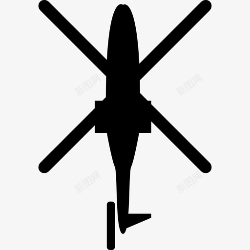 直升机俯视轮廓运输飞机图标svg_新图网 https://ixintu.com 直升机俯视轮廓 运输 飞机
