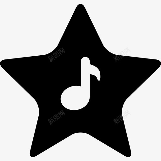 带有音符音乐和声音的星形图案1图标svg_新图网 https://ixintu.com 带有音符 音乐和声音的星形图案1