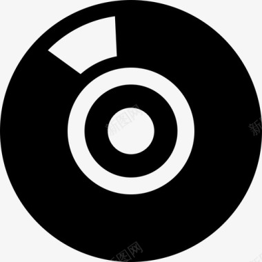 音乐Cd黑色圆形音乐和声音2图标图标